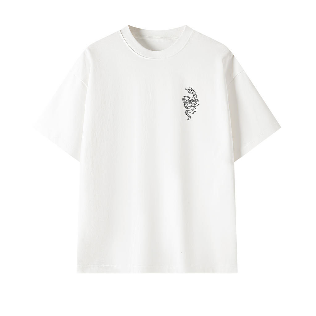Snake Back Logo Unisex Oversized Tee